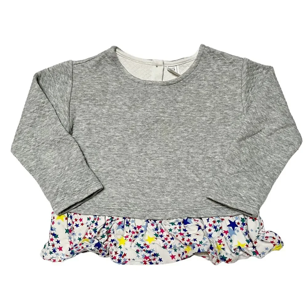 Gap Quilted Peplum Sweatshirt Top Size 3T